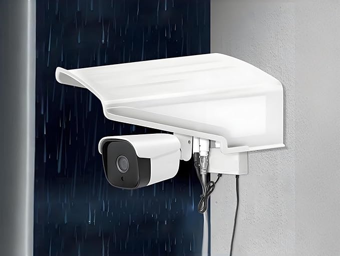 Universal Sunshade Rainshade Camera Cover Shield, Security Camera Protective Roof for CCTV Surveillance Camera Hikvision/Nest/Ring/Arlo/Dome/Bullet (Square Camera Sun Rain Cover(1PCS))