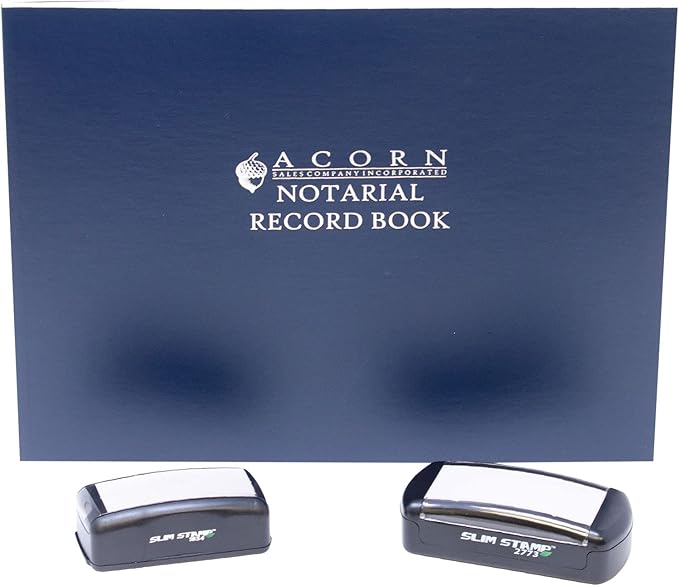South Carolina Notary Supply Kit, South Carolina Notary Supplies, Includes Rectangular Notary Stamp, Notary Record Book, Notary Acknowledgement Stamp, Slim Stamps, Portable, Easy to Carry