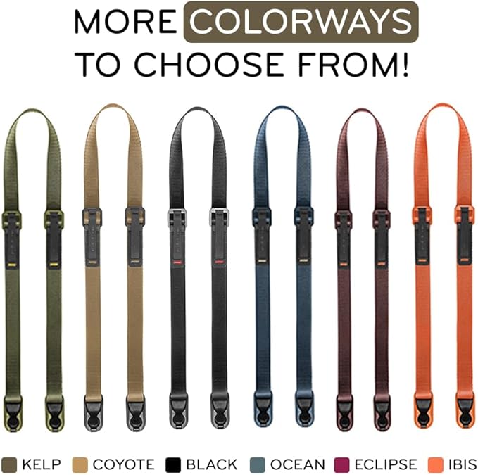 Peak Design Leash Camera Strap - Configurable as a Sling, Neck, Shoulder Strap or Safety Tether, Adjustable, Compact