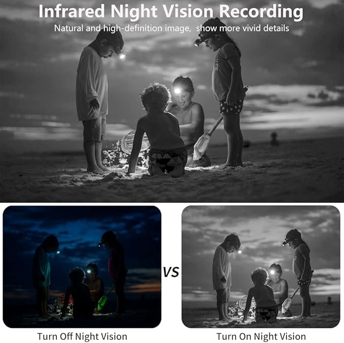 Ordro LN-3 IR Night Vision Light for Enhancing Camera Night Shooting Visibility, 1/4 Hot Shoe Compatible DSLR/Ordro Camera, 850nm IR Light USB Rechargeable IR Photography Light (Ghost Hunting Device)
