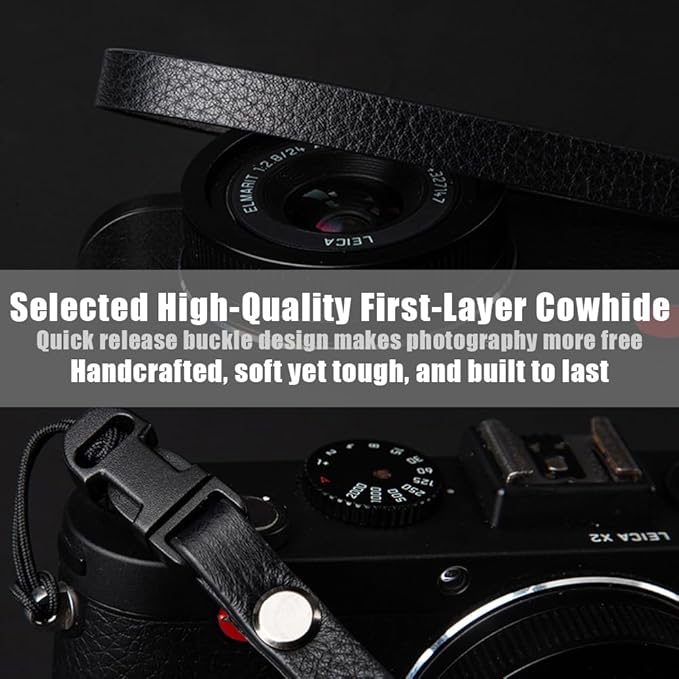 DBZZ Vintage Minimalist Leather Camera Neck Shoulder Strap For Ricoh GRIII GR3X GRIV For Leica X1 For Fuji X-half