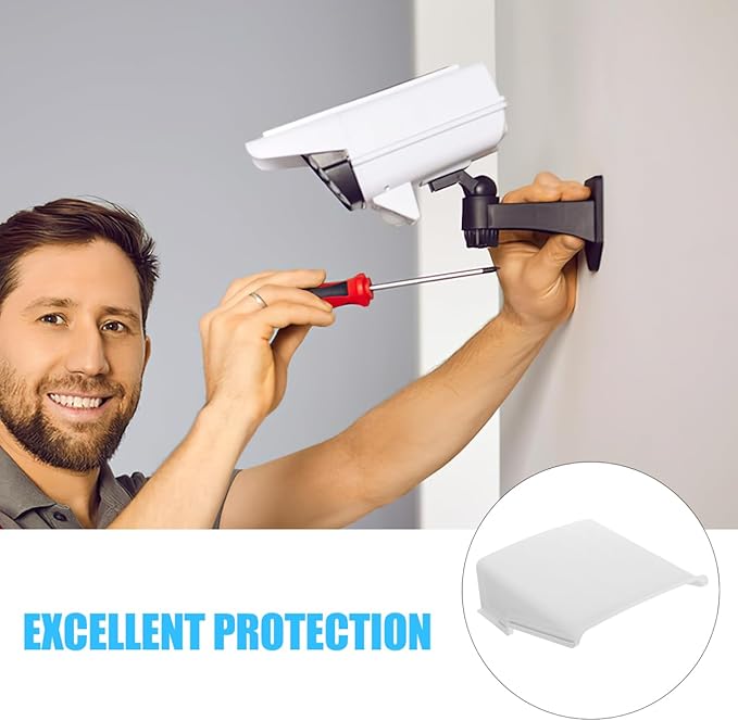 Angoily Outdoor Security Camera Cover Rainproof Sun Shield 10.6 Inch Weather Protector for Floodlight and Dome Cameras