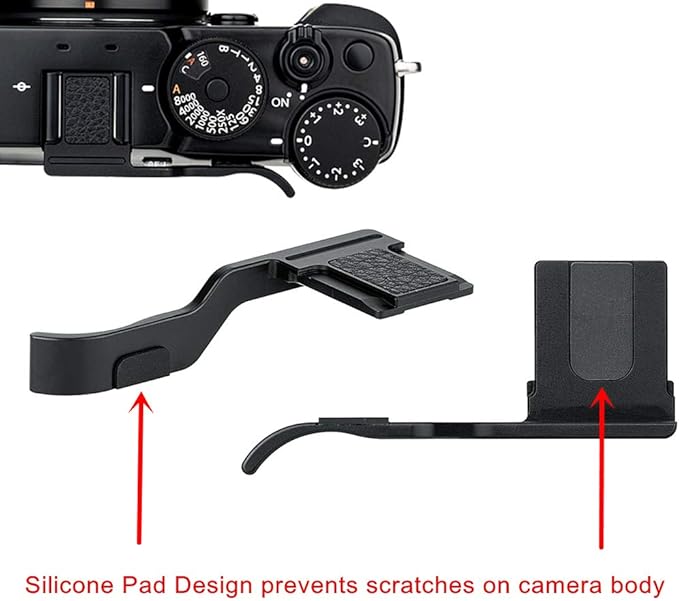 JJC Deluxe Metal Thumb Up Grip for Fujifilm Fuji X-Pro3 X-Pro2 X-Pro1 Xpro3 Xpro2 Xpro1 Digital Mirrorless Camera Thumb Support