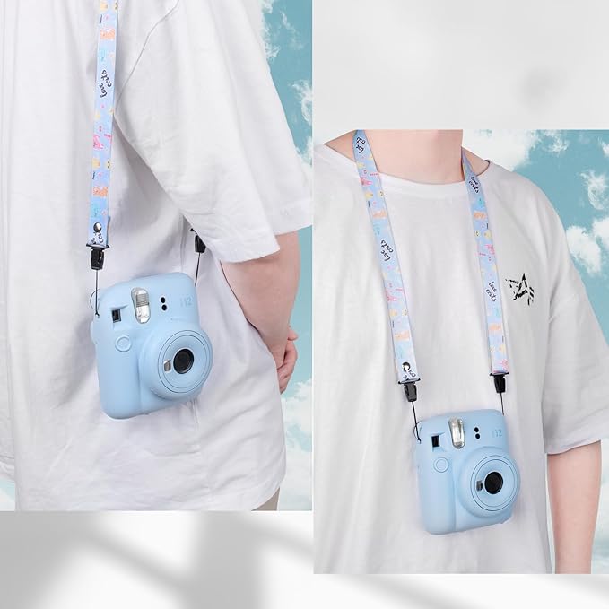 VOVMOEYA Camera Strap Kids,Camera Lanyard Neck Strap kids,iPad Strap for Kid,Children Camera Strap for Fujifilm mini Camera Kodak Smile + Smile plus (Blue)