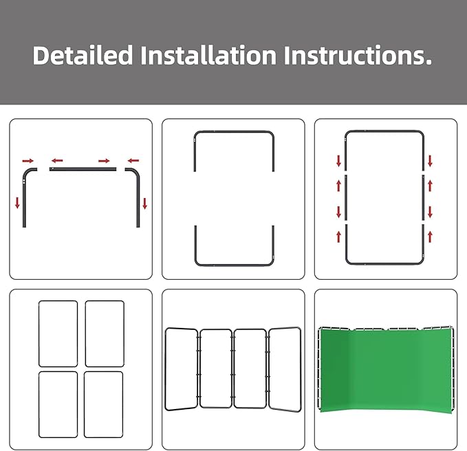 7.87ft x 13.12ft Green Screen Backdrop Kit with Stand, Adjustable Background with Heavy Duty Stand, Large Collapsible Backdrop for Studio Photography, Video Shooting, Live Streaming, Gaming