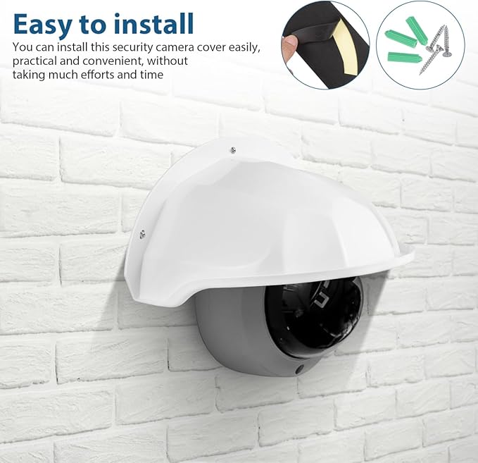 HOMSFOU Outdoor Camera Protector Cover Security Camera Rain Shield Uv Sun and Weather Resistant Protective Housing with Large Viewing Window for Outdoor 11.4X8.3X5.1 Inches