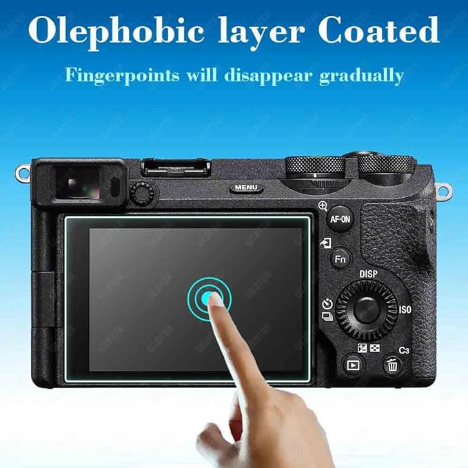 ULBTER Screen Protector for Sony Alpha A7C II A7CR A6700 7C II A7CII 6700 A7C R Camera & Hot Shoe Cover 0.3mm 9H Hardness Tempered Glass Cover Anti-Scrach Anti-Fingerprint Anti-Bubble [3+2 Pack]