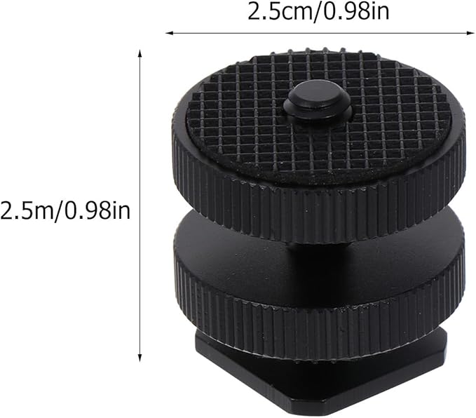ARTIBETTER Tripod Accessories Mount with 1/4 Inch Screw Hot Shoe Adapter for Camera Flash Led Light Microphone DSLR Photography Equipment