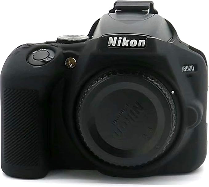 Professional Secure Silicone Camera Cases Bag Housing Rubber Body Skin for Nikon D3500 Digital SLR Camera (Black)