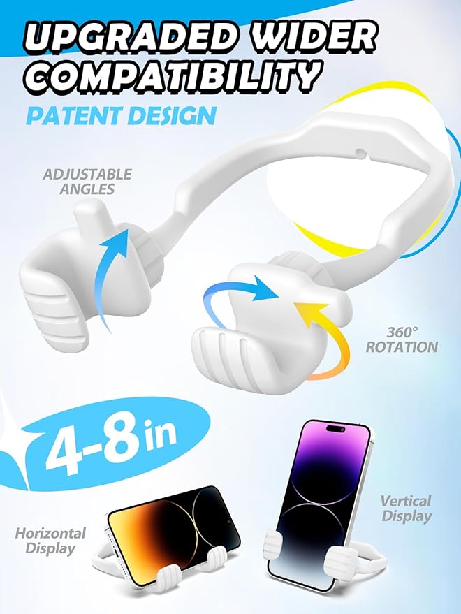 Easter Basket Essentials for Teens Kids Men Women Gifts: Thumbs Up Lazy Phone Stand Holder for Desk Funny Gadgets for Teenage Boys Girls Dad Father Mom Son Daughter Adults Gifts for Easter Stuffers