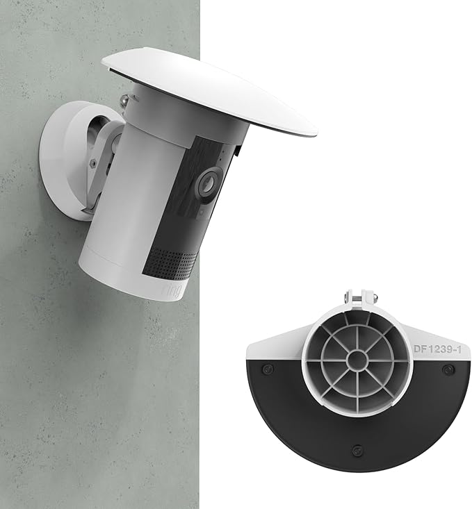 Outdoor Camera Sun Rain Shade Shield Cover Compatible with R-ing Outdoor Cam Plus Camera (White)