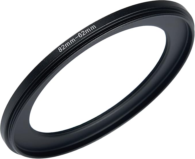 82mm to 62mm Step Down Ring Filter Adapter Metal Ring Step Down Rings Adapter Filter Compatible with All 62mm UV,CPL,ND,Lens Hood,Threaded Lens ect (82mm to 62mm)