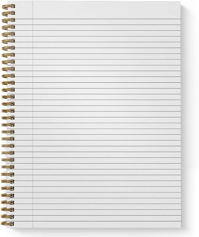 Gotcha Covered Notebooks Softcover Camera 8.5" x 11" Motivational Spiral Notebook/Journal, 120 College Ruled Pages, Durable Gloss Laminated Cover, Gold Wire-o Spiral. Made in the USA