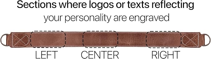 MegaGear Personalized Genuine Leather Camera Strap Custom Engraved DSLR & SLR Shoulder/Neck Strap