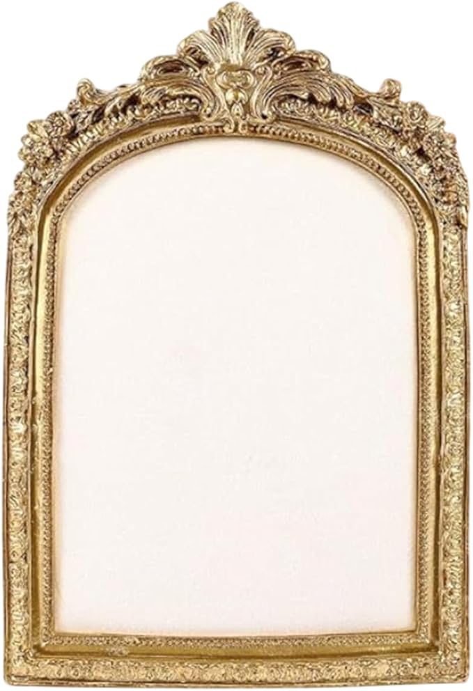 Resin Vintage Photo Frame - Vintage Jewelry Display Frame, Shabby Chic Jewelry Stand | Velvet Backing Handmade Necklace Organizer, Antique Style Earring Holder For Women Girls Bedroom Dresser Table