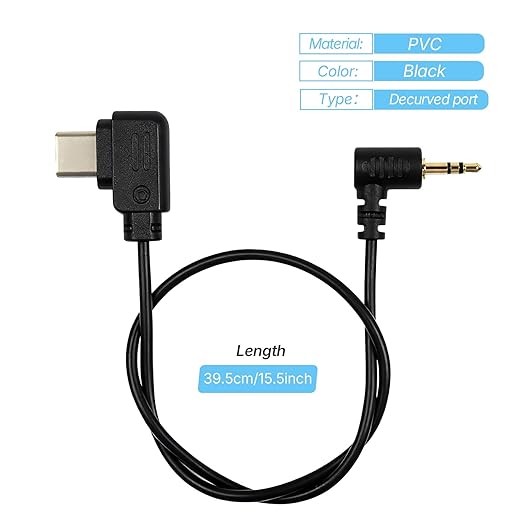 Camera Shutter Release Cable USB-C to TRS2.5mm for DJI Ronin-SC/RS2/RSC2/RS3/RS3 Pro/PS3 Mini/RS4/RS4 Pro Stabilizer,for EOS 80D 70D 60D for Fuji X-H2S XT2 XT3 Camera RSS Upwards Control Cable 39CM