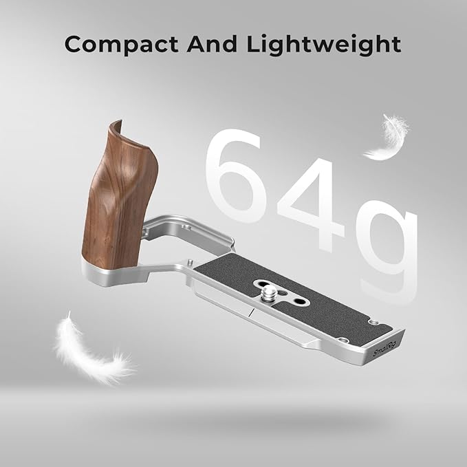 SmallRig A7C II / A7CR Handgrip L-Shape Grip for Sony Alpha 7C II/Alpha 7CR, Quick Release Plate for Arca, Lightweight Wooden Side Handle, for Quickly Switch on Tripods/Handheld Shooting - 4796B