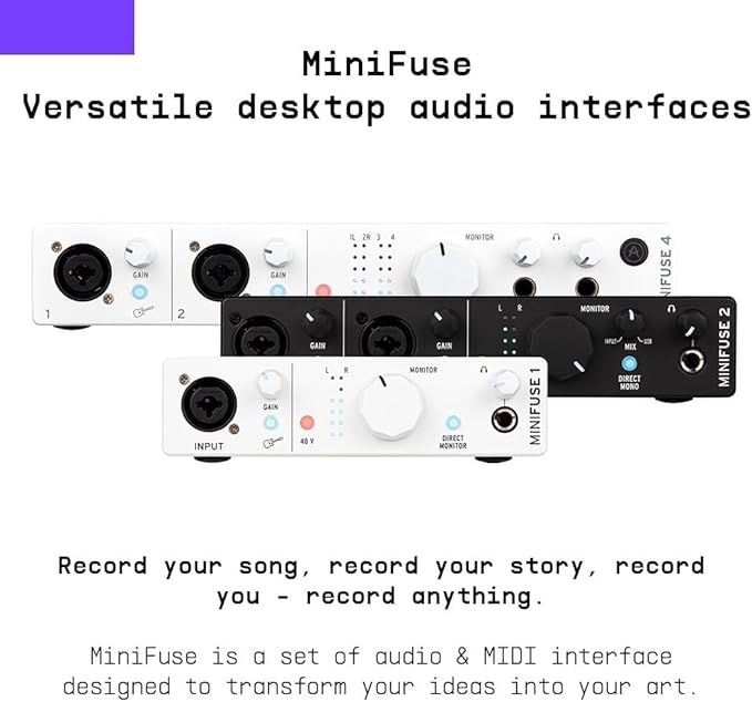 Arturia MiniFuse USB-C Audio Interface (Champagne, MiniFuse 2)