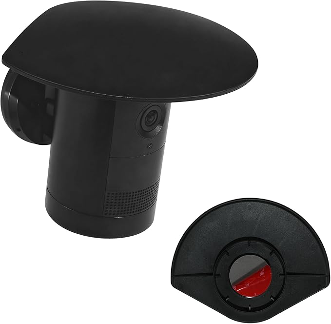Sun Rain Shade Camera Cover Compatible with Ring Outdoor Cam Plus,Outdoor Camera Protective Shield for Resistant UV, Anti Glare,Easy to Install（Black）
