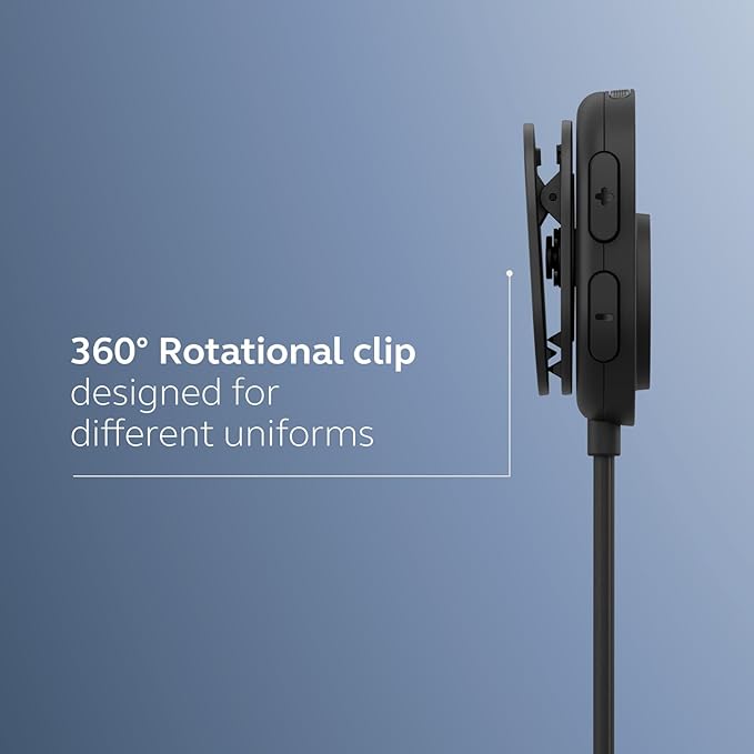 Jabra Perform 10 Wired PTT Earpiece with in-Line Clip-On Noise-Cancelling Microphone, Android Devices Only, Works with Walkie Talkie app in Microsoft Teams, Zello and Zebra, USB-C Connectivity, Black