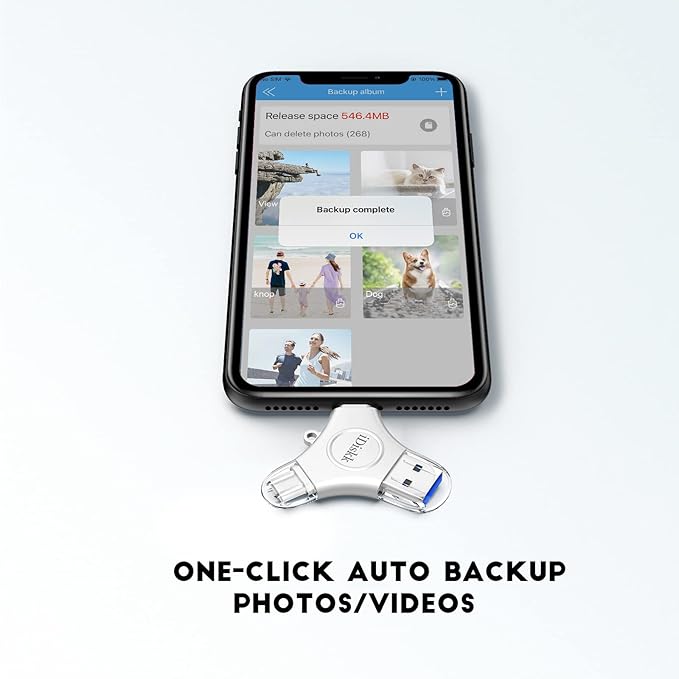 iDiskk 512GB App-le MFI Certified Photo Vault for iPhone USB Storage FlashDrive for USB-C iPad Android Samsung for iPhone 17/16/15/14/13/13 pro/12/12 pro/11 Pro/XR/X,Photo Stick for Computer MacBook