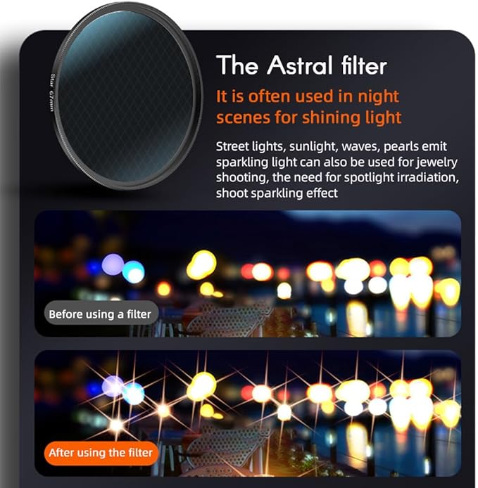 Andoer 67mm Phone Lens Filter Kit Including CPL Filter + Astral Filter + Black Mist Filter + 67mm Magnetic Adapter Ring + Phone Case Replacement for iPhone 15 Pro