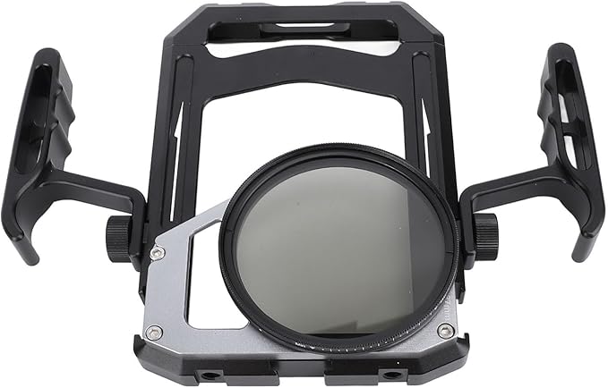 Smartphone Video Rig with Aluminum Alloy Frame, Telescopic Handle, ND Filter, Horizontal and Vertical Support - Dual Handle Stability, Expandable Mounts for Vlogging and
