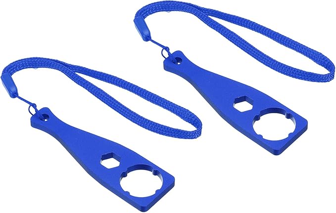 PATIKIL Camera Screw Spanner, 2 Pack Aluminium Alloy Camera Tighten Knob Bolt Nut Screw Wrench with Lanyard for Action Camera, Blue