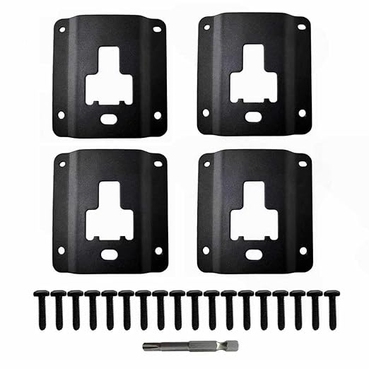 Tie Down Anchors Plates, Truck Bed Cargo Tie Down Brackets Compatible with 2015-2025 Ford F150 F250 F350 and Raptor SuperDuty; 2022-2025 F-150 Lightning Replace for 4 Pack FL3Z99000A64B.