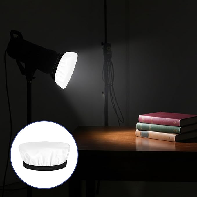 7"/18cm Light Diffuser, 2Pcs White Standard Cloth Diffuser Lamp Sock Soft Cover for Studio Strobe Reflectors Ring Lights Flash Lights Standard Reflector