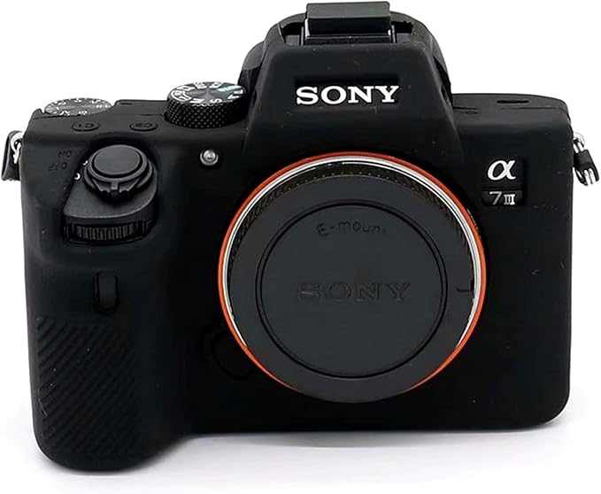 Professional Secure Soft Silicone Camera Case Bag Housing Rubber Body Skin for Sony Alpha A7iii a73 A7R3 A7Riii a7R Mark III a7 Mark III Digital SLR Camera Protective Case (Black)