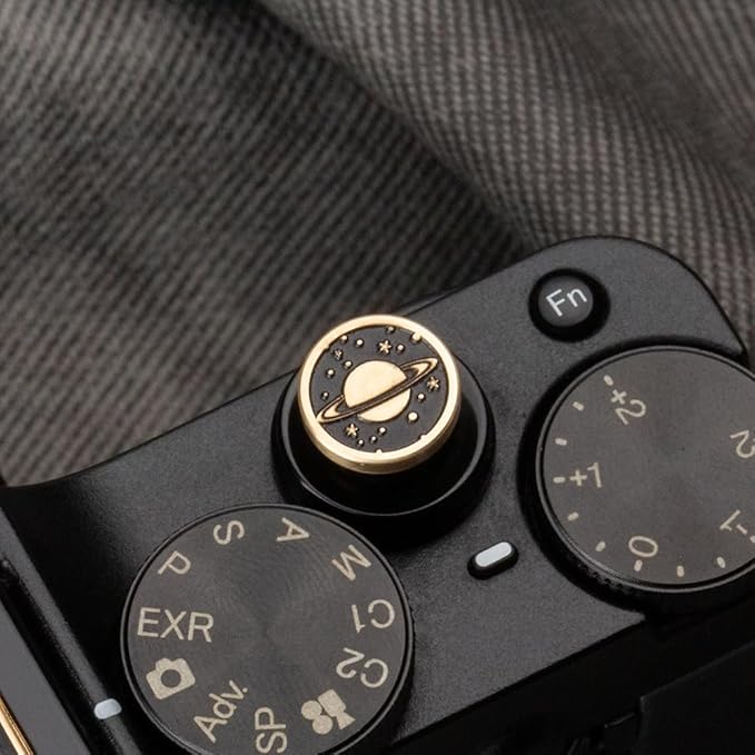 DBZZ Camera Metal Shutter Button Cute for Nikon z30/z50/d810/d610 for Fujifilm X-T4 X-T30 X-T200 X-Pro3 X-Pro2 X-E4 X-A7 X-A5 (Brass Universe Button)