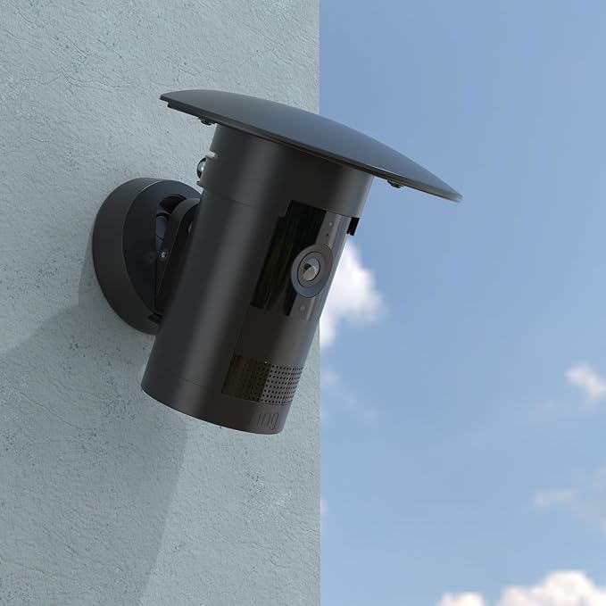 Outdoor Camera Sun Rain Shade Shield Cover Compatible with R-ing Outdoor Cam Plus Camera (Black)