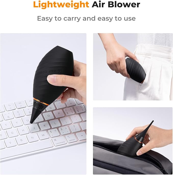 K&F CONCEPT Air Blower, with Long Nozzle/Short Nozzle Switch Design, Single Air Intake Camera Lens Blower, for Digital SLR Lens Sensor LCD Screens Musical Instruments Keyboards Telescope Filters
