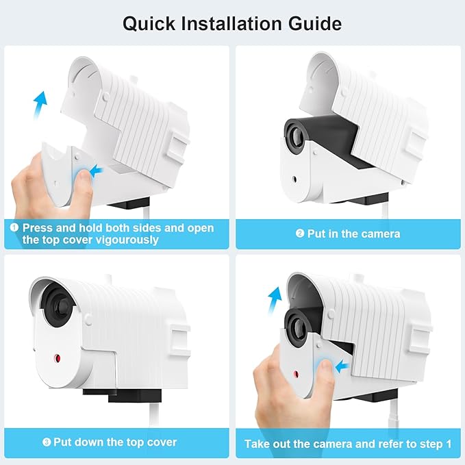 Protective Clam Cover with Fan for The Mevo Start, Avoid Exposure to Sun and Rain, Mini Fan Keep Mevo Start from Overheating During Hot Outdoor Games