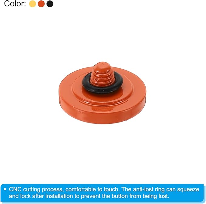 PATIKIL Camera Shutter Button, 3 Pack Soft Shutter Release Button Pure Copper Camera Button Concave Suitable for Nikon for Fujifilm for Leica DSLR/SLR Camera, Black Orange Golden