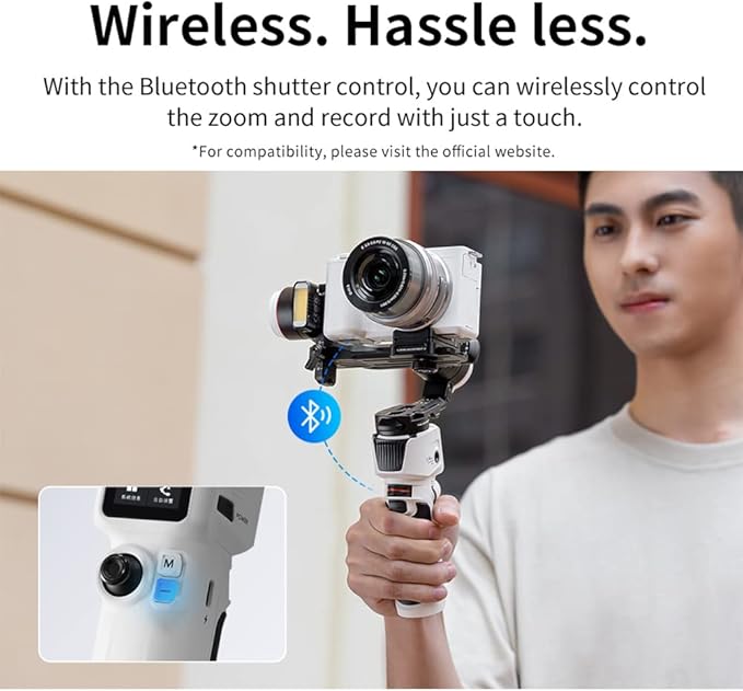 Zhiyun Crane M3S Handheld Gimbal 3-Axis Stabilizer All in One Design for Mirrorless Cameras Like Sony,Canon,Smartphone Like iPhone,Sumsung,Action Cameras Like Gopro (Crane M3 Upgrade Version in 2023)