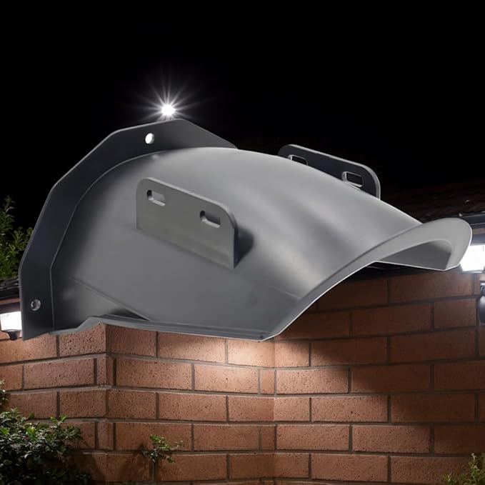 DGQ Outdoor CCTV Camera Top Cover,Weatherproof Glare Protection Cover Sunshade for Suitable for Most Bullets and Dome Security Cameras-Black
