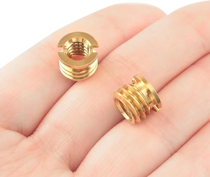 6PCS DSLR Camera Photography Tripod Ball Head Adapter Screw 1/4 to 3/8 Brass Reducer Nut