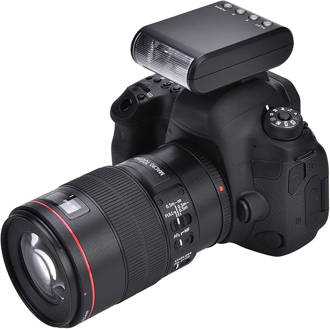 Mini Flashlight, Portable Digital On-Camera Flash Speedlite, Hot Shoe Mount Flashlight for DSLR Cameras