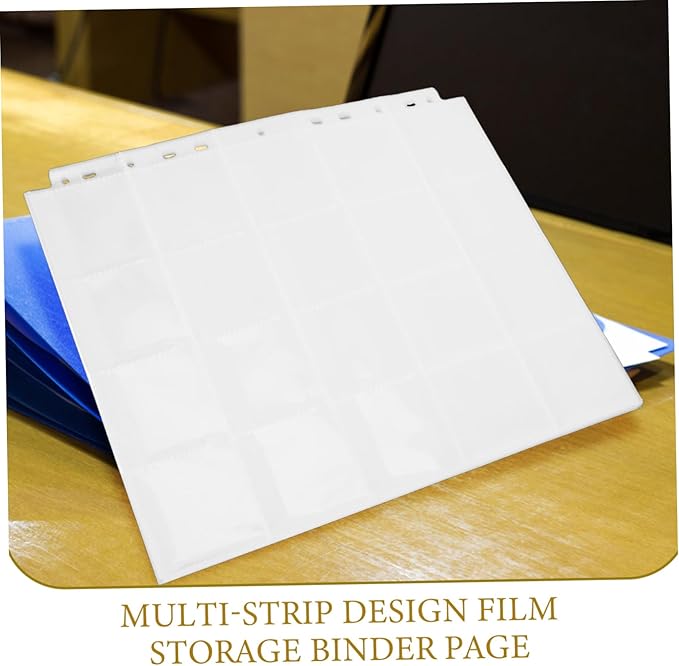 Angoily 30pcs Acid Negative Film Sleeves for Storage Pages Protects Film Negatives for Easy Organization and Transport