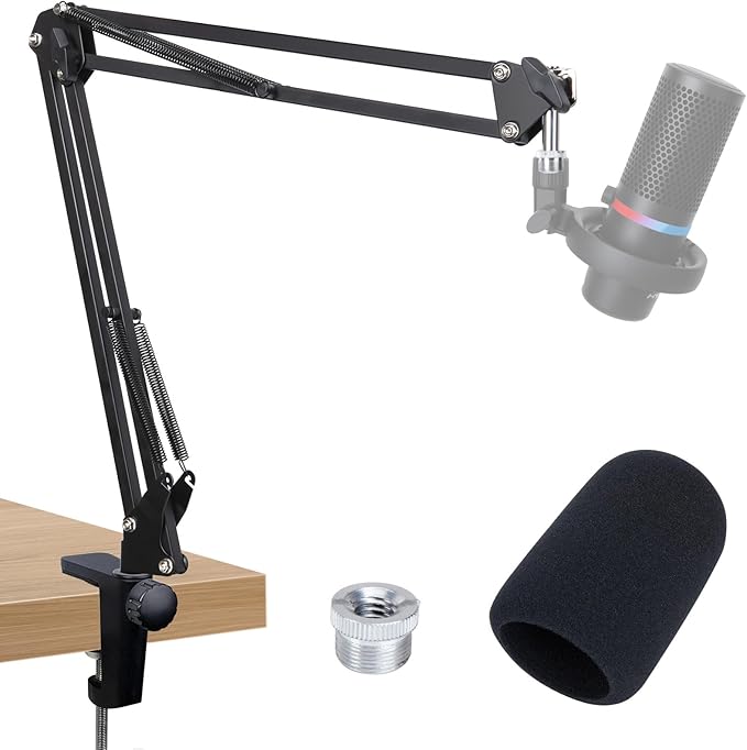 HyperX DuoCast Boom Arm - HyperX Microphone Arm Compatible with HyperX DuoCast, Mic Arm with Microphone Cover, Improve Sound Quality, Microphone Arm for DuoCast by SUNMON