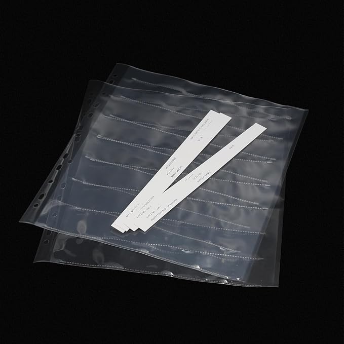 50 Pages 35mm 135 Film Negative Storage Sleeves 35mm Film Negative Acid-FreeArchival Storage Sheets Preservers Pages for Organizing Storing and Viewing DevelopedFilm Negatives (50 Pages)