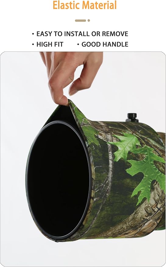 CHASING BIRDS Lens Camouflage Waterproof Coat for Olympus 150-600mm F5-6.3 is ED MSC Rainproof Lens Protective Cover (Classic Black, with 1.4X TC (MC-14))