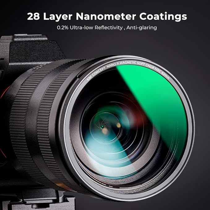 K&F CONCEPT 95mm Magnetic GND8 ND8 ND64 ND1000 Magnetic Basic Ring Camera Lens Filters Kit (5 Pack) -Optical Glass Neutral Density Filters Kit with 28 Multi-Layer Coated (Nano-X Series)