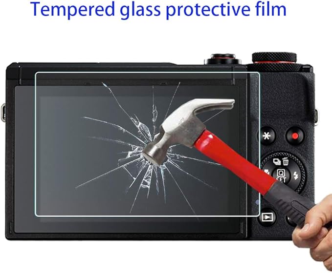 M6 Screen Protector for Canon EOS M6 Mark II Camera with Hot Shoe Cover,[3 Pack] Tempered Glass Film 0.3mm High Definition 9H Hardness