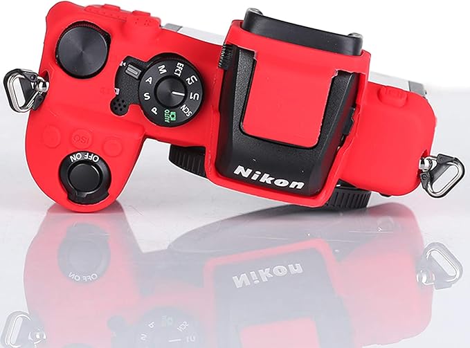 Professional Secure Silicone Camera Case Cover Housing Body Skin for Nikon Z50 Z 50 Mirrorless Digital Camera (Red)