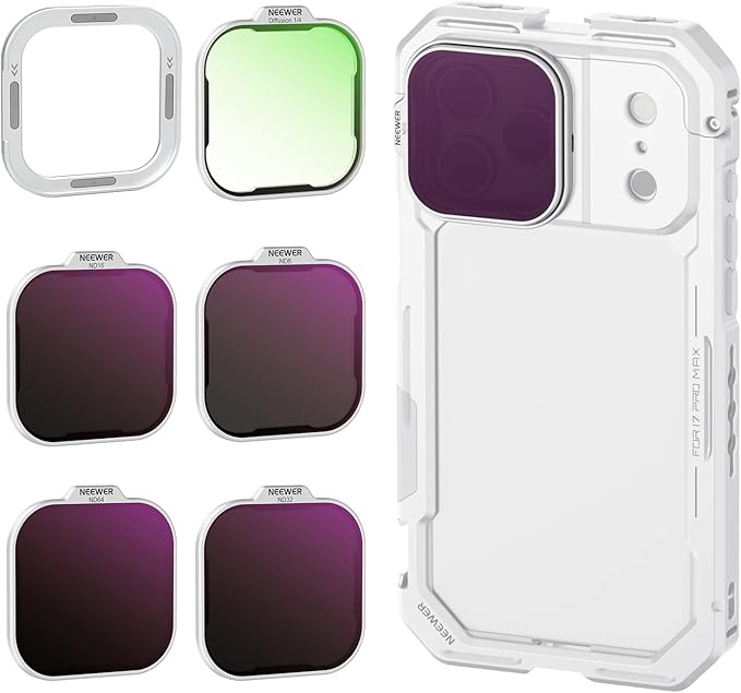 NEEWER 37mm Filter Lens Backplate for PA143/PA144 Phone Cage Only, Quick Release Video Rig Mobile Camera Photography Accessories Compatible with iPhone 17 Pro 17 Pro Max Beastgrip, PA152