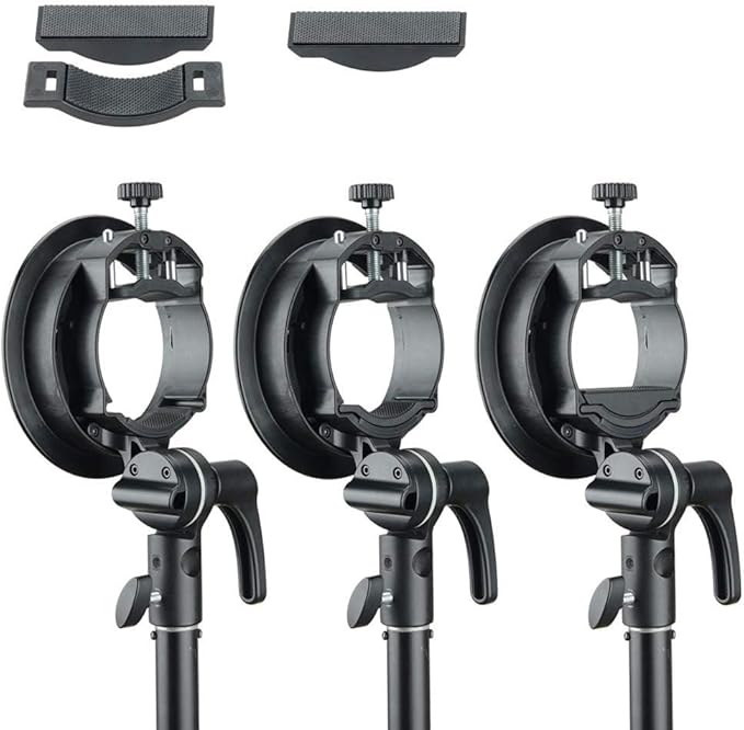Godox S2 Speedlite Bracket S-Type Bracket Bowens Mount Holder for Godox V1 V1Pro V100 AD200ProII AD300Pro AD300ProII AD400Pro AD400ProII V860II TT600 TT350, Precise Tilt Control, Umbrella Mount Slot