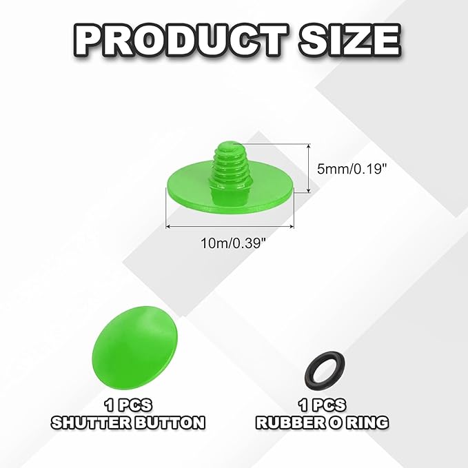 PATIKIL Camera Shutter Button, 10mm Convex Surface Shutter Release Button Pure Copper Camera Buttons for Nikon for Fujifilm for Leica DSLR/SLR, Green